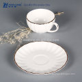 Pure White Design élégant Fine Bone China Plain White Céramique Tasses et tasses, Hot Sale Granate Tasses de thé blanc